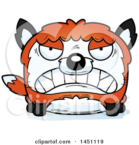 Clipart Graphic of a Cartoon Mad Fox Character Mascot - Royalty Free Vector Illustration by Cory Thoman