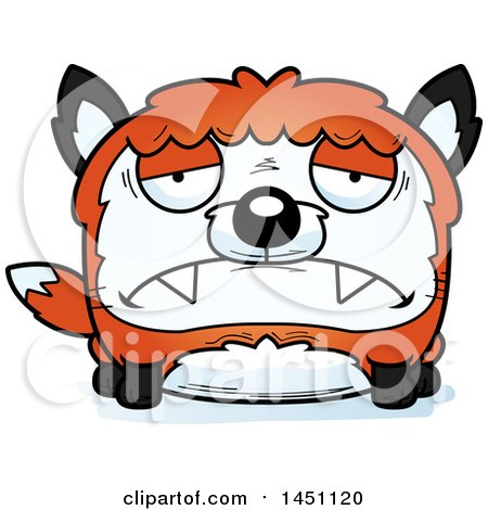 Clipart Graphic of a Cartoon Sad Fox Character Mascot - Royalty Free Vector Illustration by Cory Thoman