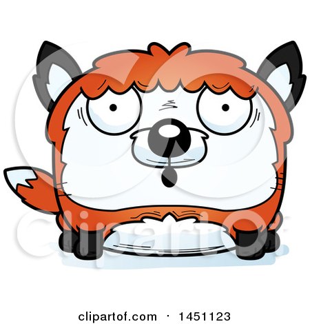 Clipart Graphic of a Cartoon Surprised Fox Character Mascot - Royalty Free Vector Illustration by Cory Thoman