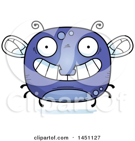 Clipart Graphic of a Cartoon Grinning Fly Character Mascot - Royalty Free Vector Illustration by Cory Thoman