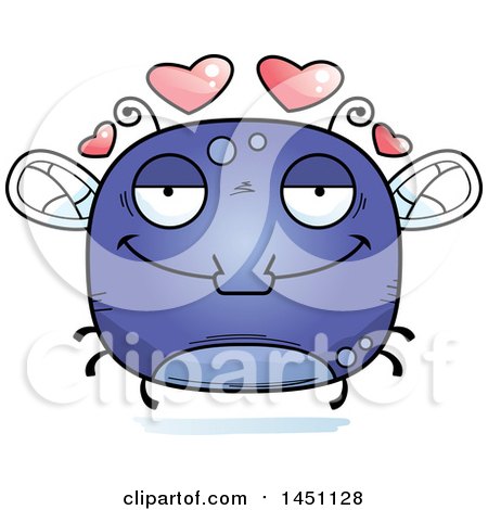 Clipart Graphic of a Cartoon Loving Fly Character Mascot - Royalty Free Vector Illustration by Cory Thoman