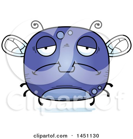 Clipart Graphic of a Cartoon Sad Fly Character Mascot - Royalty Free Vector Illustration by Cory Thoman