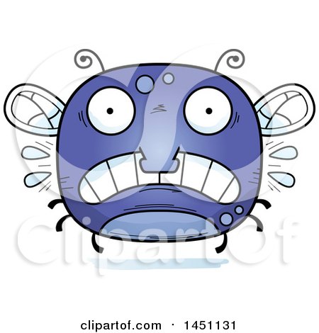 Clipart Graphic of a Cartoon Scared Fly Character Mascot - Royalty Free Vector Illustration by Cory Thoman