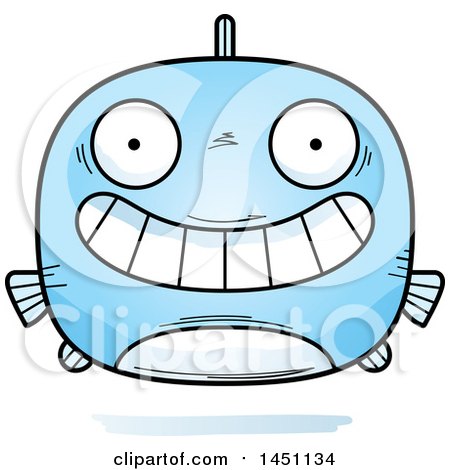 Clipart Graphic of a Cartoon Grinning Fish Character Mascot - Royalty Free Vector Illustration by Cory Thoman