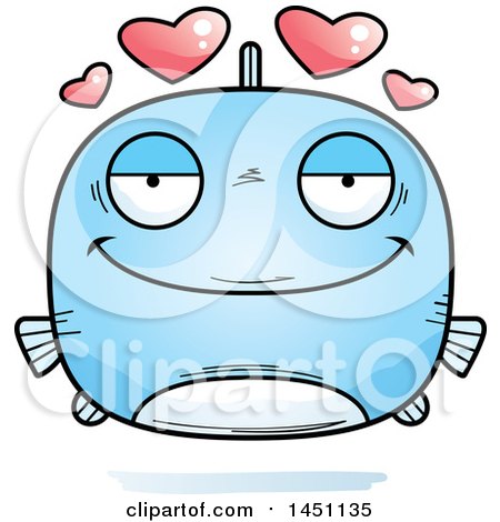 Clipart Graphic of a Cartoon Loving Fish Character Mascot - Royalty Free Vector Illustration by Cory Thoman