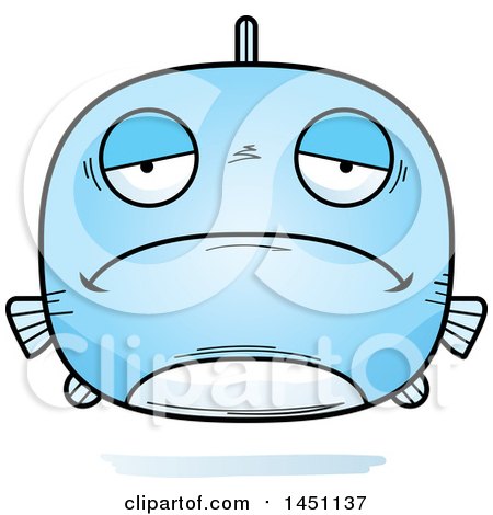 Clipart Graphic of a Cartoon Sad Fish Character Mascot - Royalty Free Vector Illustration by Cory Thoman