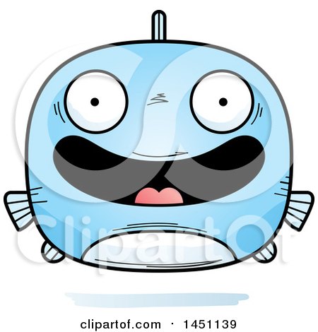 Clipart Graphic of a Cartoon Happy Fish Character Mascot - Royalty Free Vector Illustration by Cory Thoman