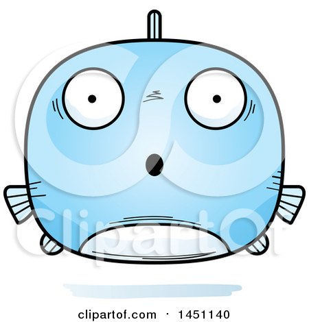 Clipart Graphic of a Cartoon Surprised Fish Character Mascot - Royalty Free Vector Illustration by Cory Thoman