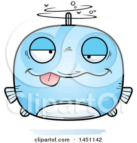 Clipart Graphic of a Cartoon Drunk Fish Character Mascot - Royalty Free Vector Illustration by Cory Thoman
