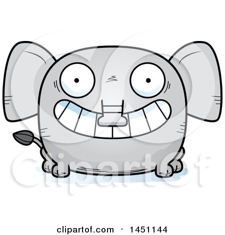 Clipart Graphic of a Cartoon Grinning Elephant Character Mascot - Royalty Free Vector Illustration by Cory Thoman