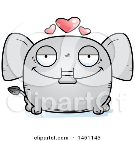 Clipart Graphic of a Cartoon Loving Elephant Character Mascot - Royalty Free Vector Illustration by Cory Thoman