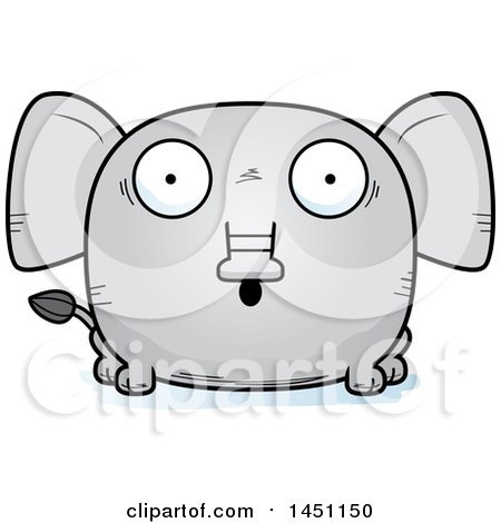 Clipart Graphic of a Cartoon Surprised Elephant Character Mascot - Royalty Free Vector Illustration by Cory Thoman