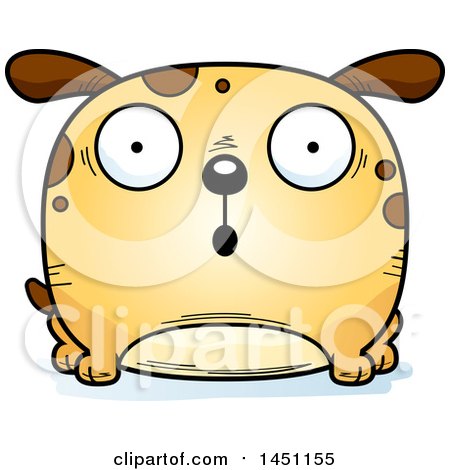 Clipart Graphic of a Cartoon Surprised Dog Character Mascot - Royalty Free Vector Illustration by Cory Thoman