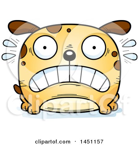 Clipart Graphic of a Cartoon Scared Dog Character Mascot - Royalty Free Vector Illustration by Cory Thoman