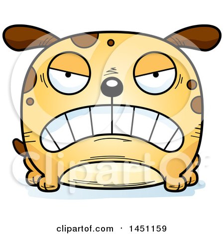 Clipart Graphic of a Cartoon Mad Dog Character Mascot - Royalty Free Vector Illustration by Cory Thoman