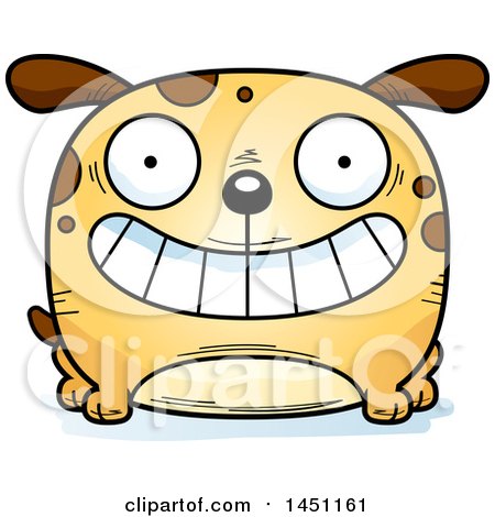 Clipart Graphic of a Cartoon Grinning Dog Character Mascot - Royalty Free Vector Illustration by Cory Thoman