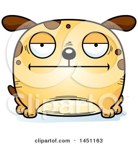 Clipart Graphic of a Cartoon Bored Dog Character Mascot - Royalty Free Vector Illustration by Cory Thoman