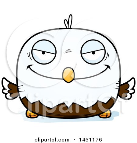 Clipart Graphic of a Cartoon Sly Bald Eagle Character Mascot - Royalty Free Vector Illustration by Cory Thoman