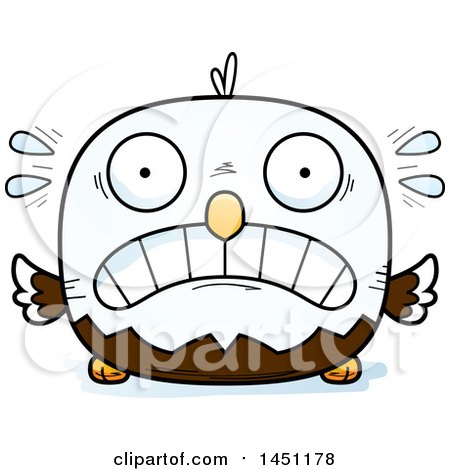Clipart Graphic of a Cartoon Scared Bald Eagle Character Mascot - Royalty Free Vector Illustration by Cory Thoman