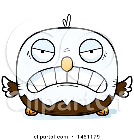 Clipart Graphic of a Cartoon Mad Bald Eagle Character Mascot - Royalty Free Vector Illustration by Cory Thoman