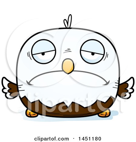 Clipart Graphic of a Cartoon Sad Bald Eagle Character Mascot - Royalty Free Vector Illustration by Cory Thoman