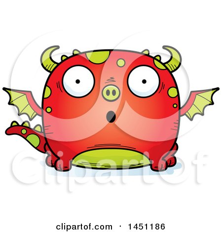 Clipart Graphic of a Cartoon Surprised Dragon Character Mascot - Royalty Free Vector Illustration by Cory Thoman