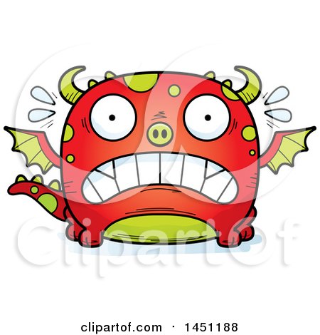 Clipart Graphic of a Cartoon Scared Dragon Character Mascot - Royalty Free Vector Illustration by Cory Thoman