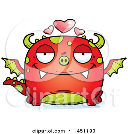 Clipart Graphic of a Cartoon Loving Dragon Character Mascot - Royalty Free Vector Illustration by Cory Thoman