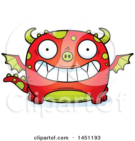 Clipart Graphic of a Cartoon Grinning Dragon Character Mascot - Royalty Free Vector Illustration by Cory Thoman