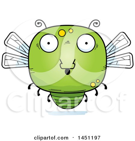 Clipart Graphic of a Cartoon Surprised Dragonfly Character Mascot - Royalty Free Vector Illustration by Cory Thoman