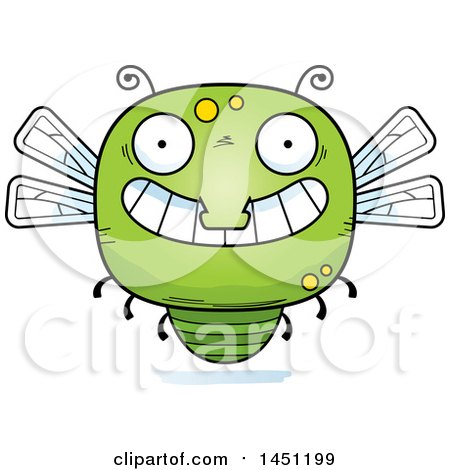 Clipart Graphic of a Cartoon Grinning Dragonfly Character Mascot - Royalty Free Vector Illustration by Cory Thoman