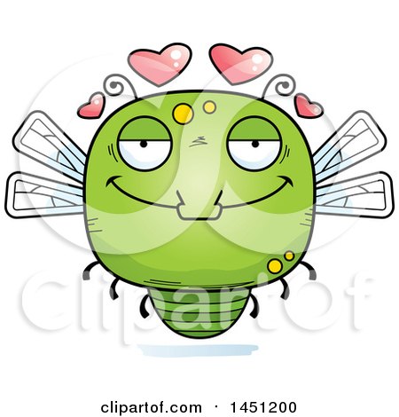 Clipart Graphic of a Cartoon Loving Dragonfly Character Mascot - Royalty Free Vector Illustration by Cory Thoman