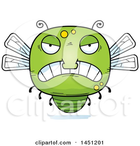Clipart Graphic of a Cartoon Mad Dragonfly Character Mascot - Royalty Free Vector Illustration by Cory Thoman