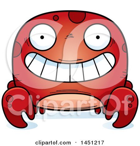 Clipart Graphic of a Cartoon Grinning Crab Character Mascot - Royalty Free Vector Illustration by Cory Thoman