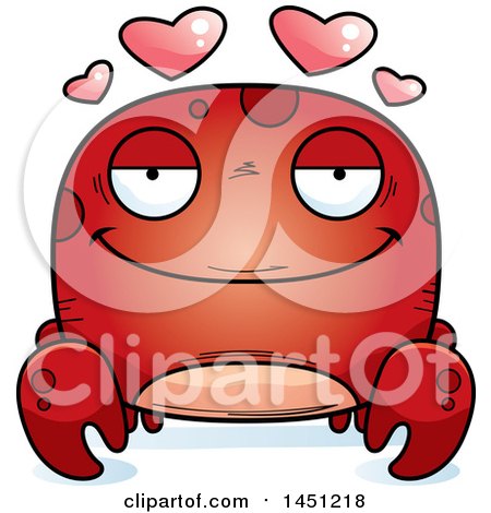 Clipart Graphic of a Cartoon Loving Crab Character Mascot - Royalty Free Vector Illustration by Cory Thoman