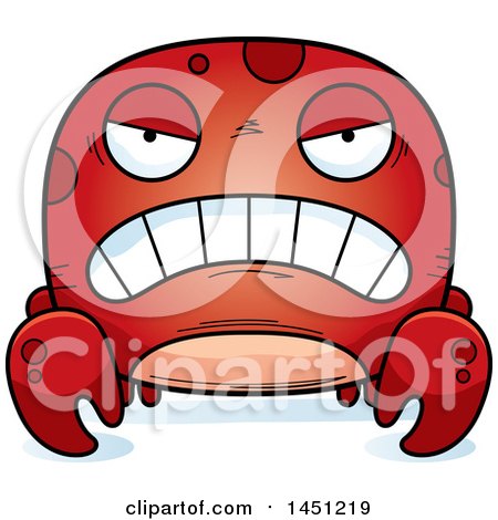 Clipart Graphic of a Cartoon Mad Crab Character Mascot - Royalty Free Vector Illustration by Cory Thoman