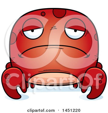 Clipart Graphic of a Cartoon Sad Crab Character Mascot - Royalty Free Vector Illustration by Cory Thoman