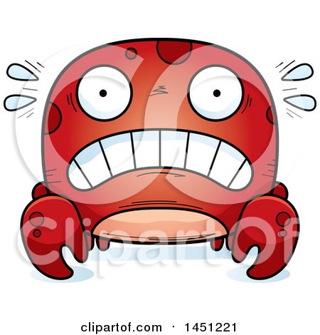 Clipart Graphic of a Cartoon Scared Crab Character Mascot - Royalty Free Vector Illustration by Cory Thoman