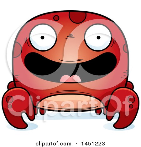 Clipart Graphic of a Cartoon Happy Crab Character Mascot - Royalty Free Vector Illustration by Cory Thoman