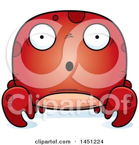Clipart Graphic of a Cartoon Surprised Crab Character Mascot - Royalty Free Vector Illustration by Cory Thoman