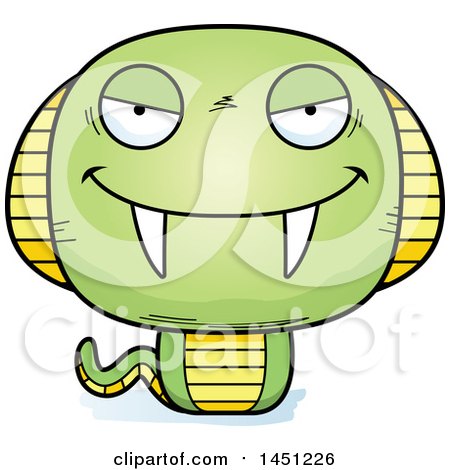 Clipart Graphic of a Cartoon Evil Cobra Snake Character Mascot - Royalty Free Vector Illustration by Cory Thoman