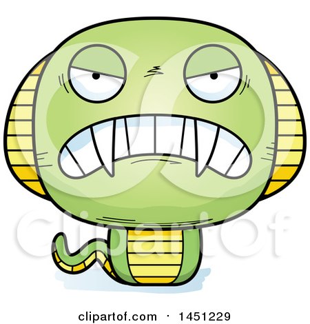 Clipart Graphic of a Cartoon Mad Cobra Snake Character Mascot - Royalty Free Vector Illustration by Cory Thoman