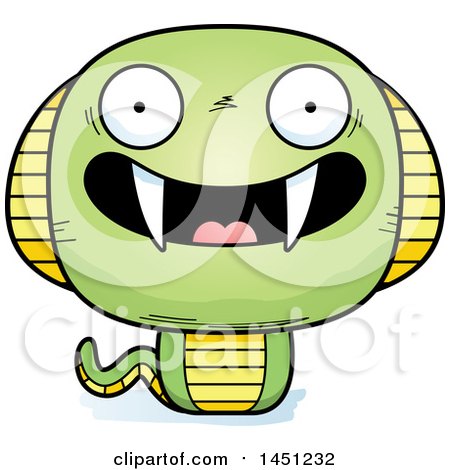 Clipart Graphic of a Cartoon Happy Cobra Snake Character Mascot - Royalty Free Vector Illustration by Cory Thoman