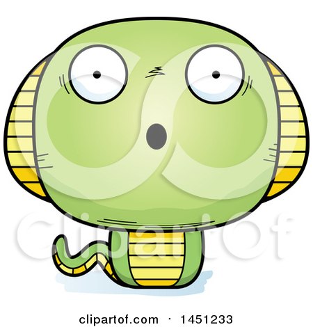 Clipart Graphic of a Cartoon Surprised Cobra Snake Character Mascot - Royalty Free Vector Illustration by Cory Thoman