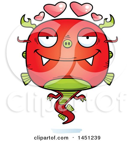 Clipart Graphic of a Cartoon Loving Chinese Dragon Character Mascot - Royalty Free Vector Illustration by Cory Thoman