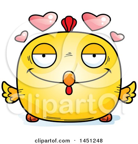 Clipart Graphic of a Cartoon Loving Chick Character Mascot - Royalty Free Vector Illustration by Cory Thoman