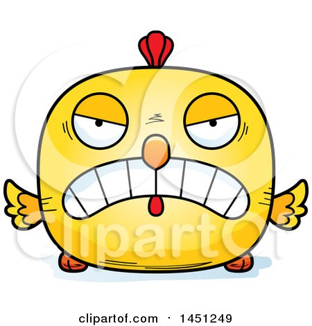 Clipart Graphic of a Cartoon Mad Chick Character Mascot - Royalty Free Vector Illustration by Cory Thoman