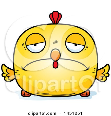 Clipart Graphic of a Cartoon Sad Chick Character Mascot - Royalty Free Vector Illustration by Cory Thoman
