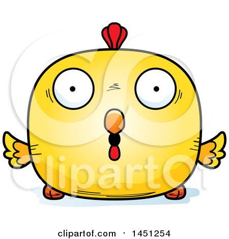 Clipart Graphic of a Cartoon Surprised Chick Character Mascot - Royalty Free Vector Illustration by Cory Thoman