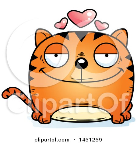 Clipart Graphic of a Cartoon Grinning Tabby Cat Character Mascot - Royalty Free Vector Illustration by Cory Thoman
